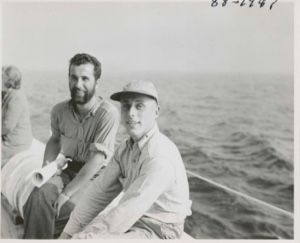Image of Barney and Peter on board the Bowdoin
